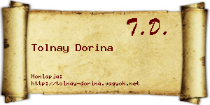 Tolnay Dorina névjegykártya